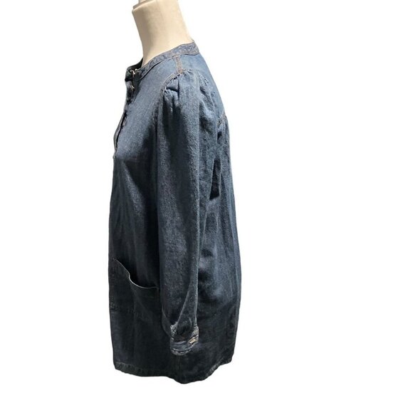 NWT Madewell Women's Blue Denim Patch-Pocket Popover Shirt Dress XS - Picture 5 of 8